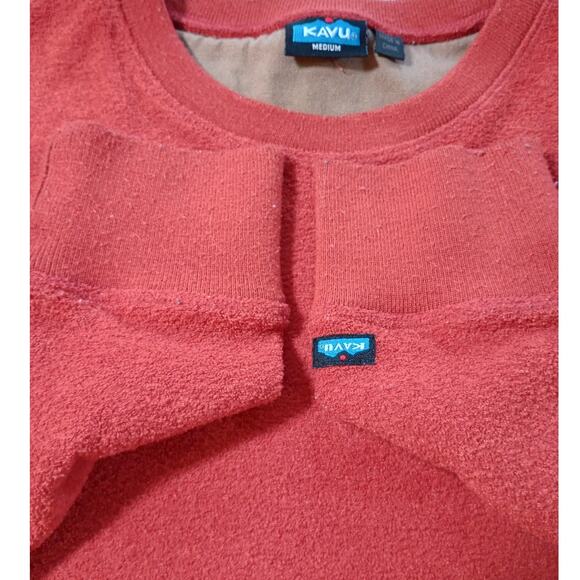 Kavu Men's Size Medium Burnt Orange Long Sleeve Pullover Sweater Sweatshirt Fall - Picture 8 of 10